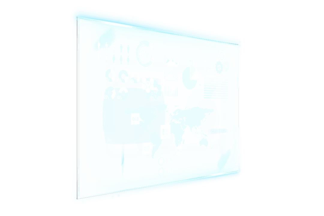 Transparent Digital Interface with Charts on Global Economy