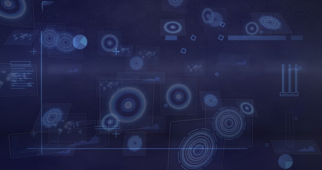 Futuristic Digital Data and Scope Scanning Interface Design