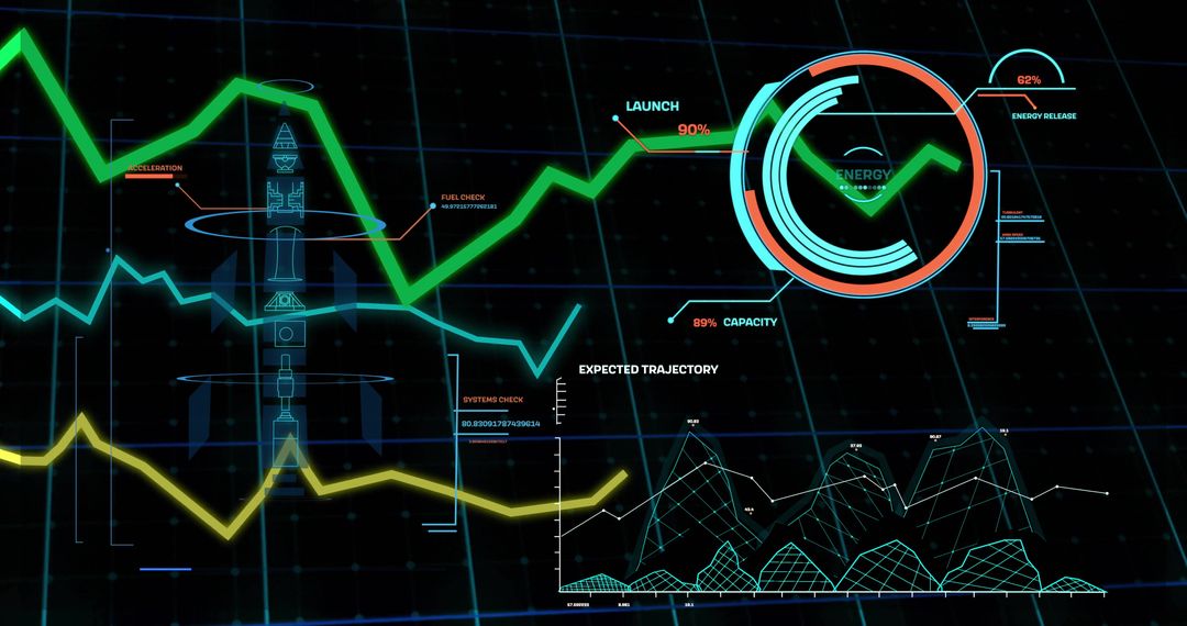 Futuristic Energy Tracking with Rocket Blueprint and Data Analytics