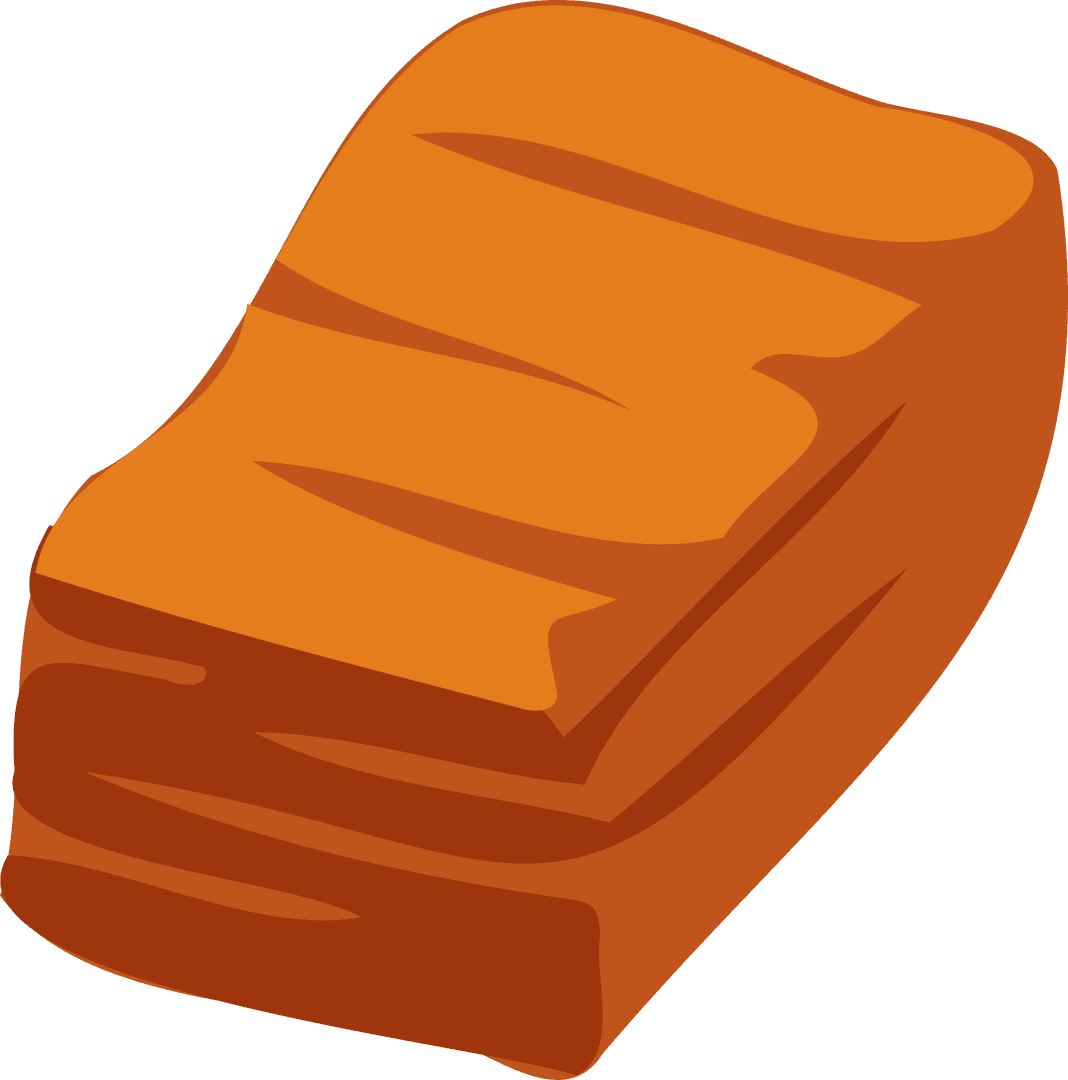 Abstract Geometric Sculpture in Orange and Brown Transparency