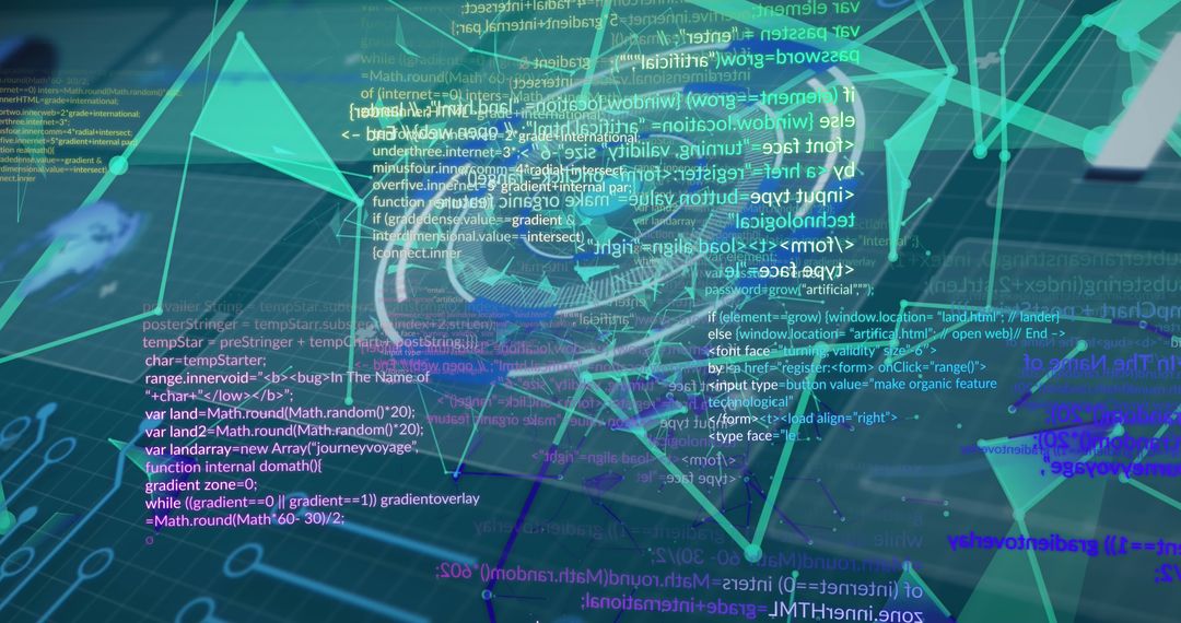 Futuristic Digital Interface with Data and Connections