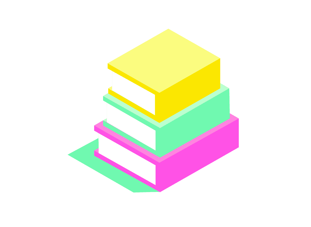 Colorful Book Stack on Transparent Background for Education and Reading Theme