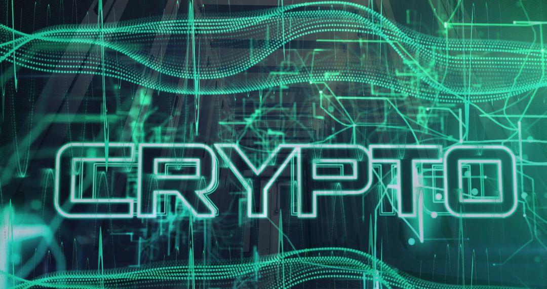 Futuristic Cryptocurrency Networking Concept