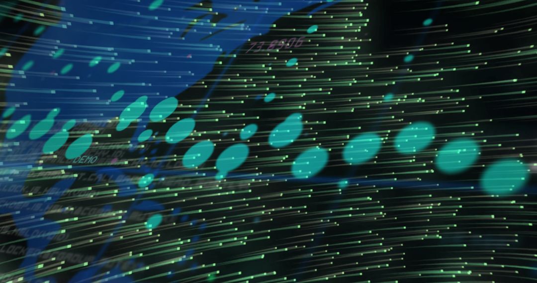 Futuristic Digital Data Network with Dynamic Graphs and Lights