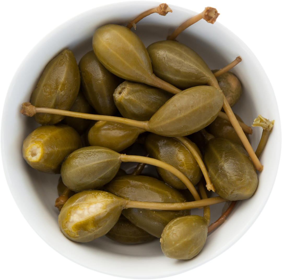 Bowl of Green Pickled Capers on Transparent Background for Culinary Use - Download Free Stock Images Pikwizard.com