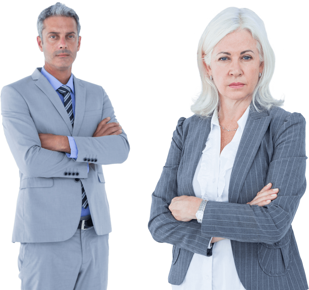 Transparent Confident Business Team with Arms Crossed