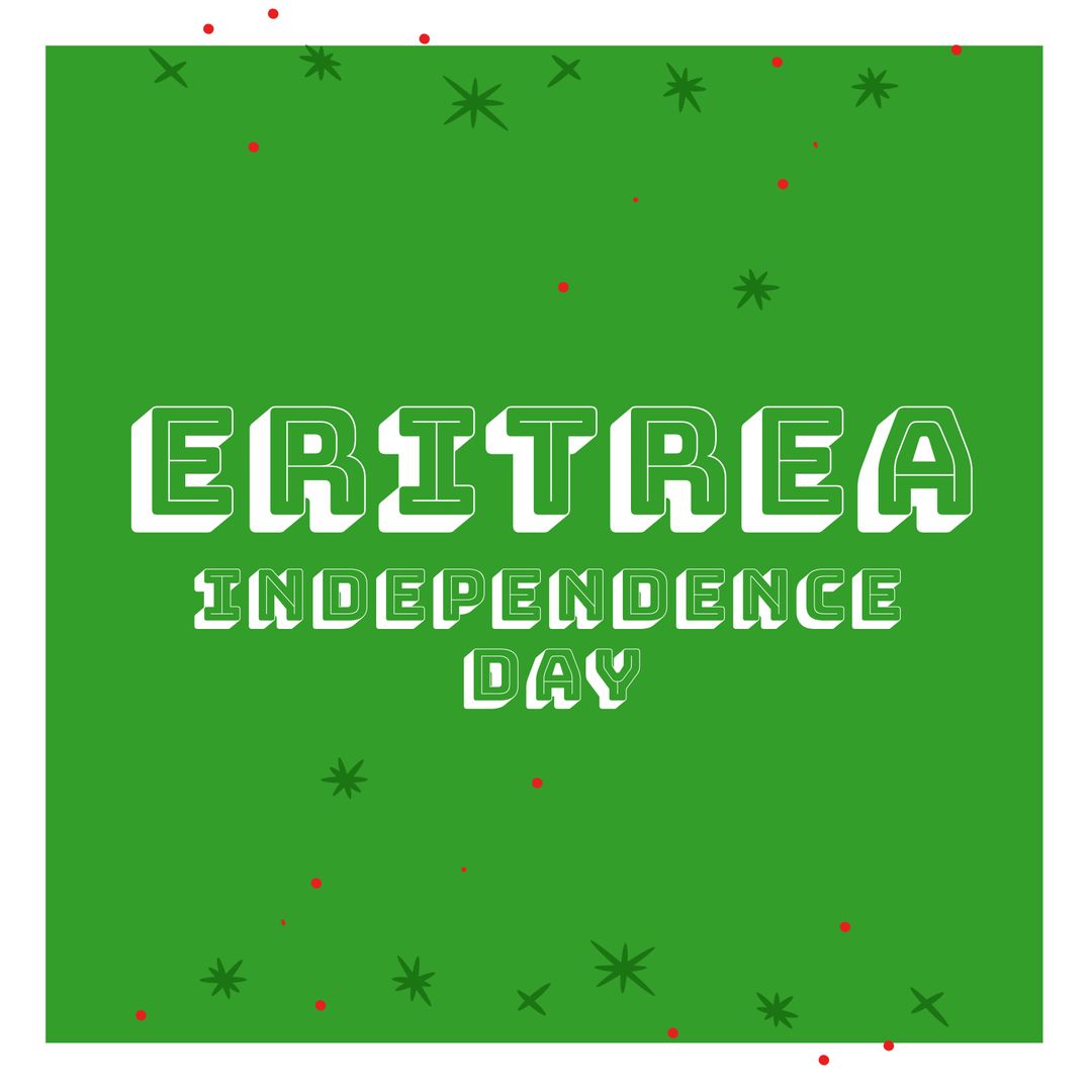 Illustration of eritrea independence day text with decorations on green background, copy space - Download Free Stock Templates Pikwizard.com