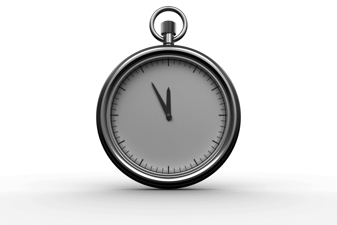 Transparent Stopwatch Timer on Detailed Illustration Background