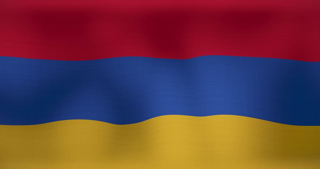 Waving Armenian Flag Representation in Digital Art