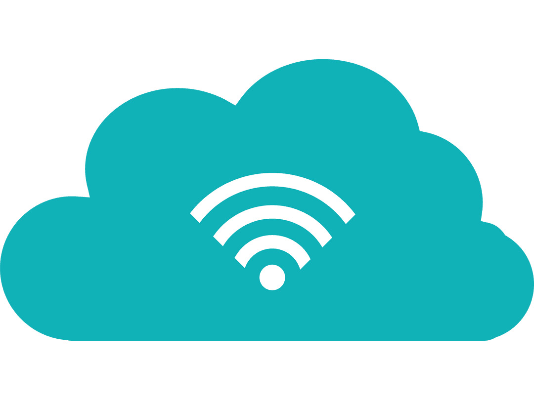 Transparent Digital Cloud with Wifi Symbol Vector