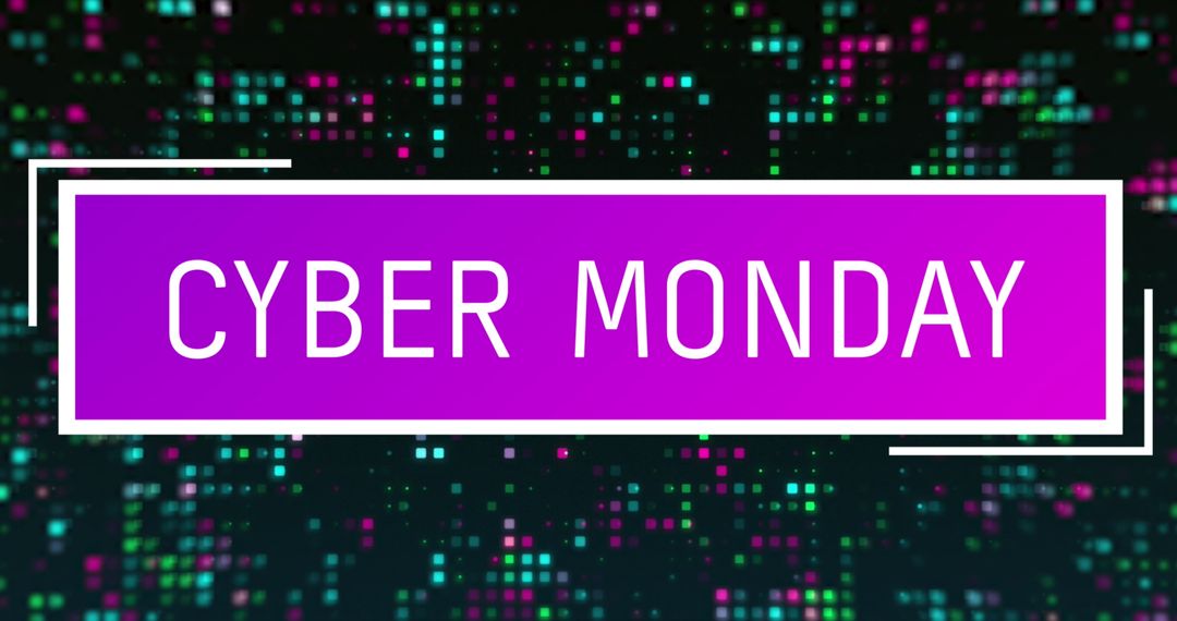 Cyber Monday Deal Announcement with Digital Background