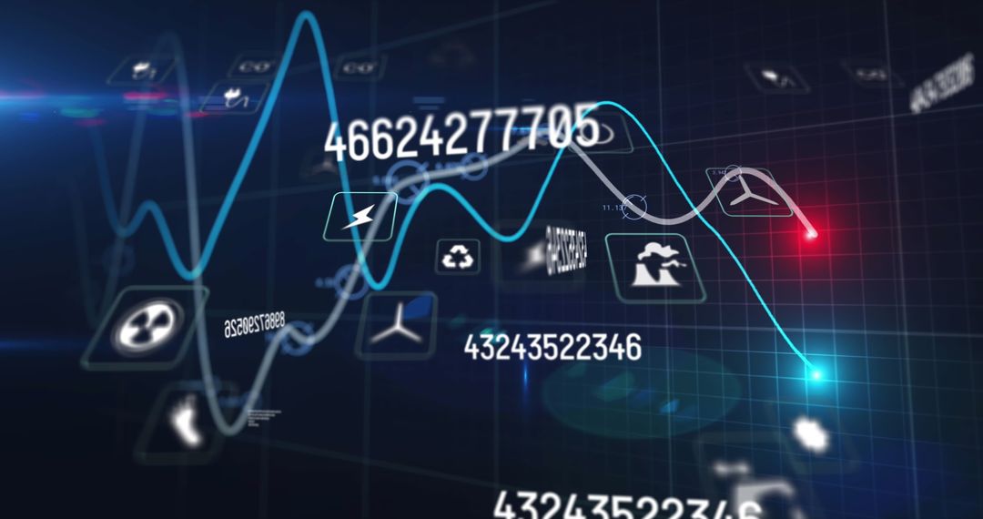 Digital Finance Data Analysis in Futuristic Concept