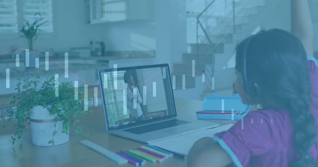 Child Engaging in Online Class at Home Bringing Bright Ideas