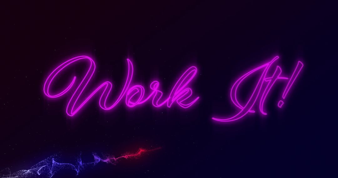 Neon Typography Design with Vibrant Vapor Elements