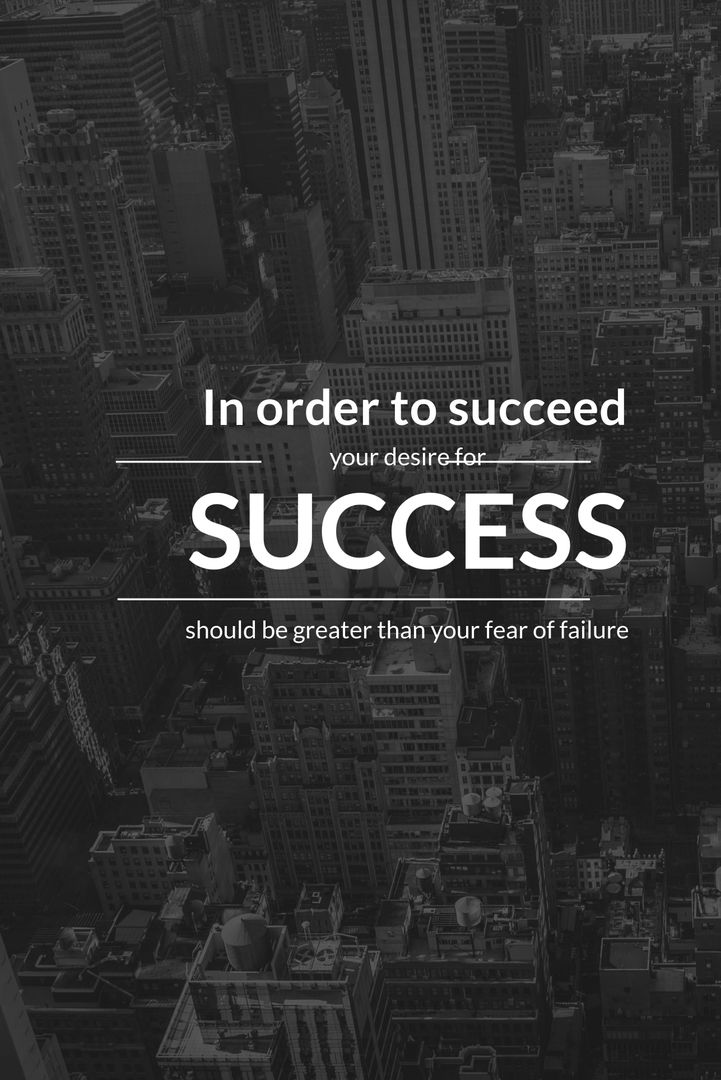 Motivational Quote With Aerial Cityscape Background