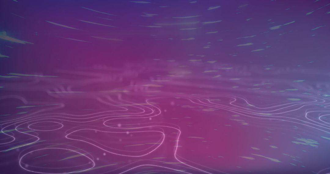 Dynamic Abstract Light Trails over Purple Gradient