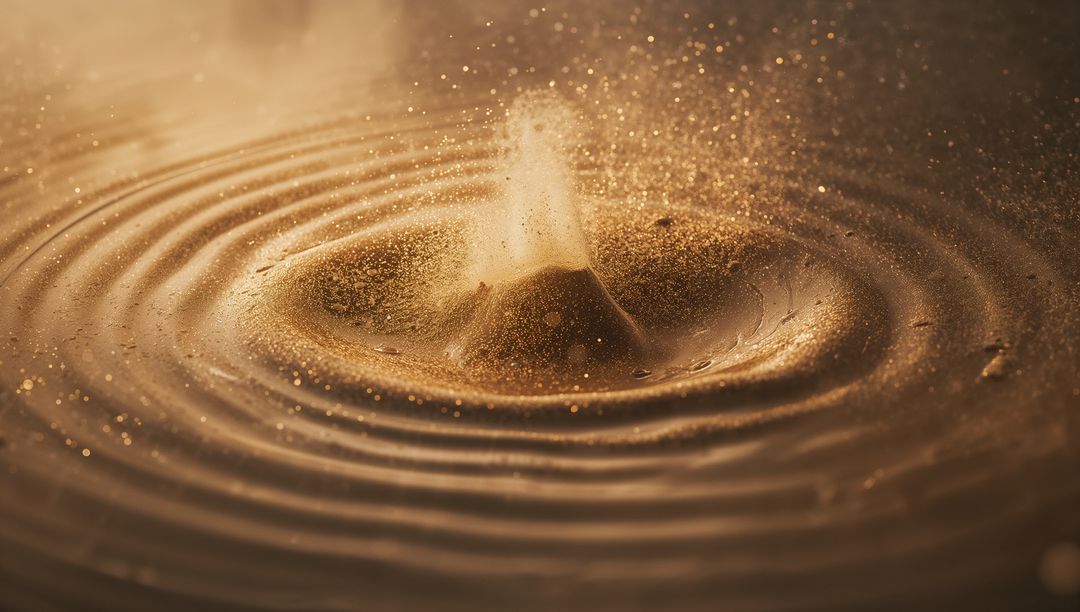 Droplet Impact Creating Splashes and Ripples in Liquid Surface