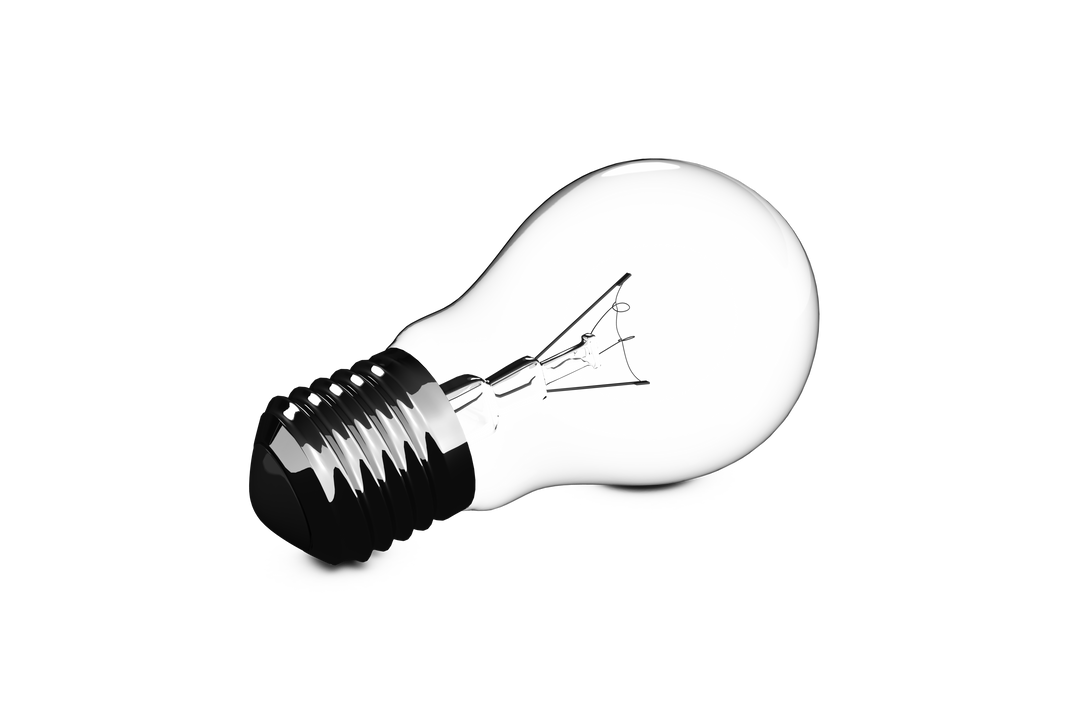 Black Lightbulb on Transparent Background, Isolated Vector Illustration - Download Free Stock Images Pikwizard.com