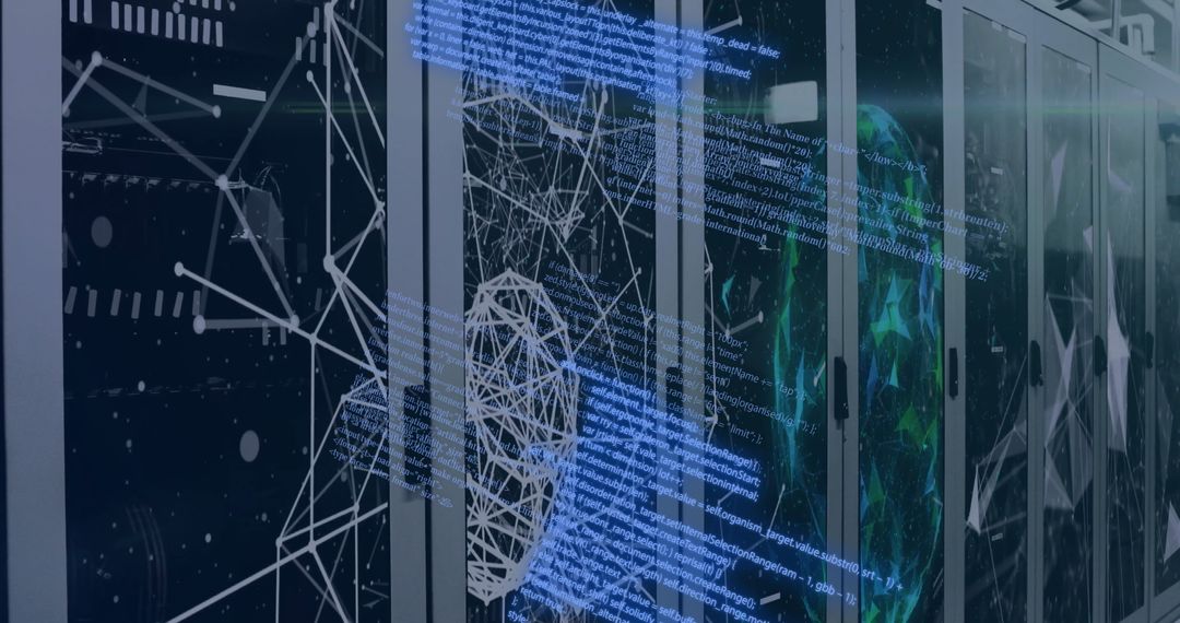 Data Processing and Global Connections in Server Room Visualization