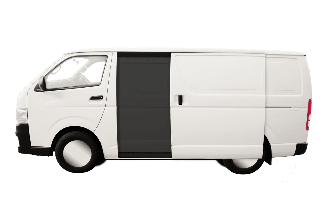 White Van on Transparent Background Concept Illustration