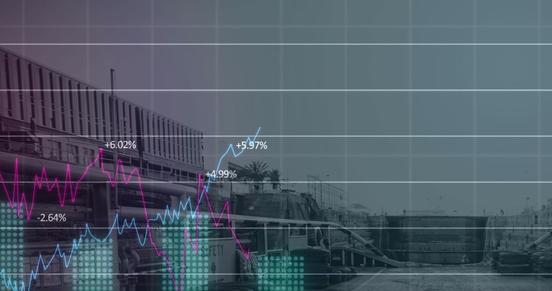 Digital Financial Analytics Over Construction Backdrop