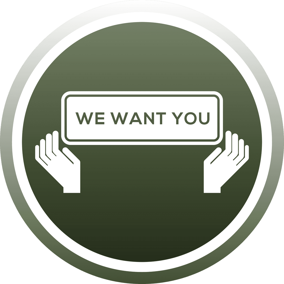 Transparent PNG with We Want You Text for Hiring and Recruitment