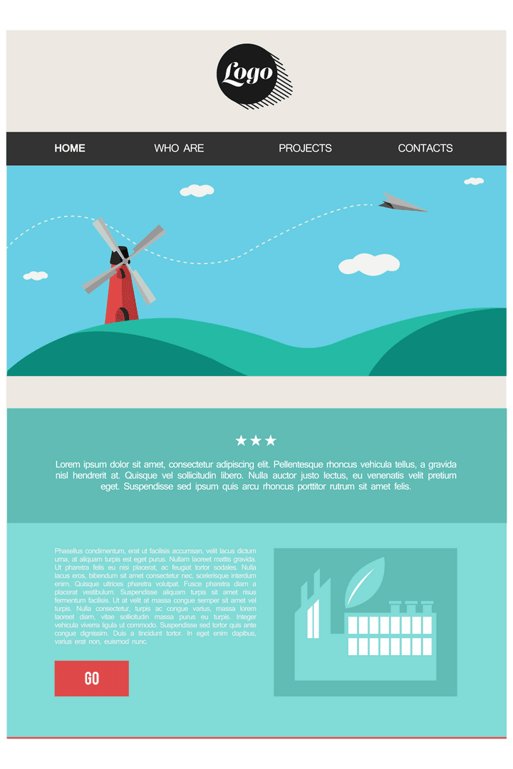 Transparent Company Website Design with Modern Elements