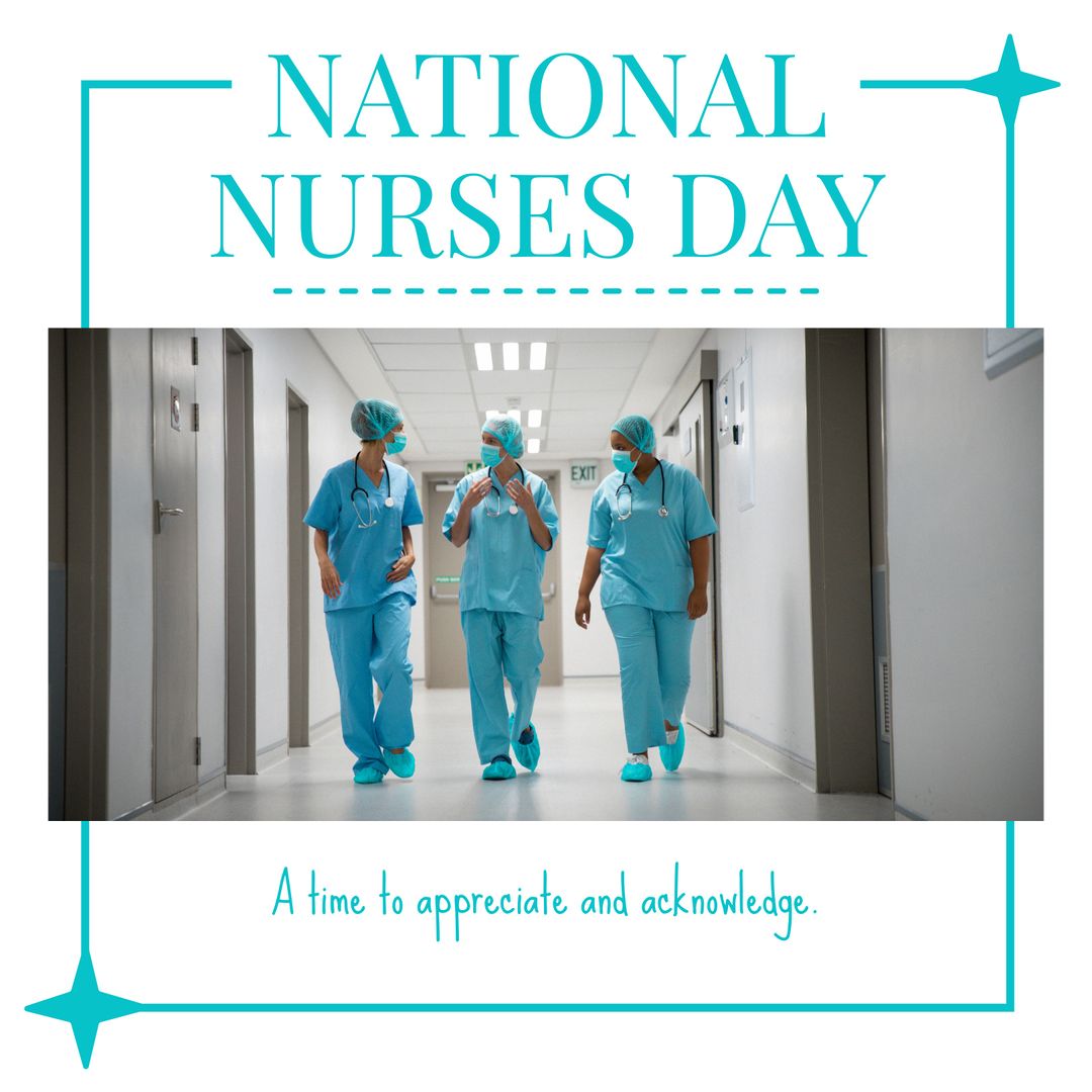 National Nurses Day Celebration in Healthcare Facility Corridor