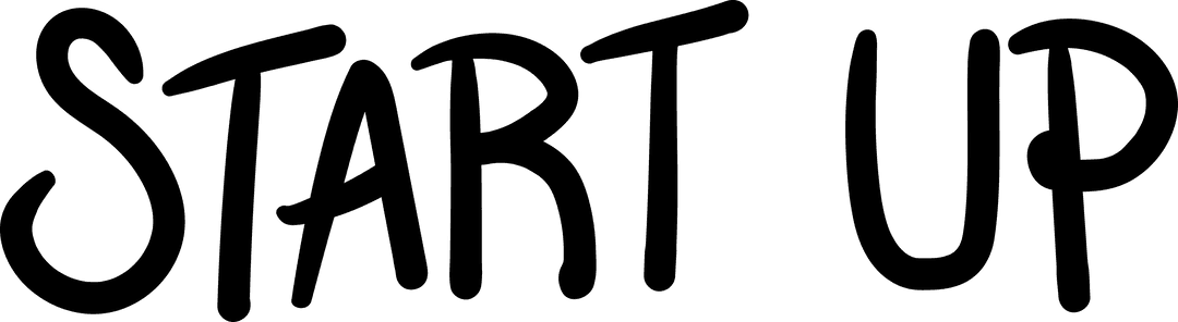 Transparent Startup Text Vector Illustration