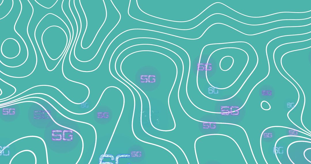 Digital Abstract Technology Circuit With 6G on Green Background