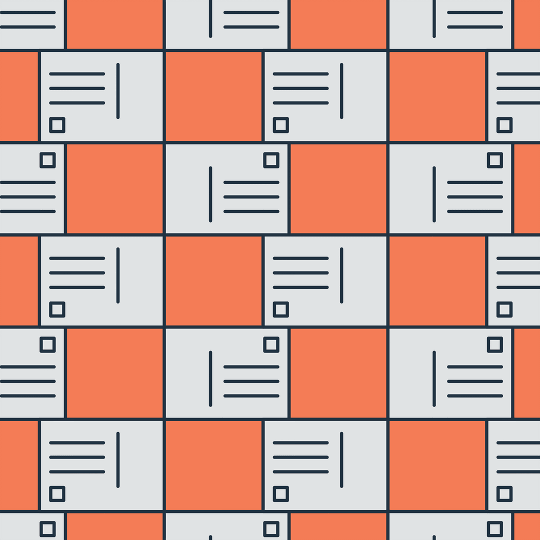 Seamless Transparent Geometric Pattern with Postcard Icon Design