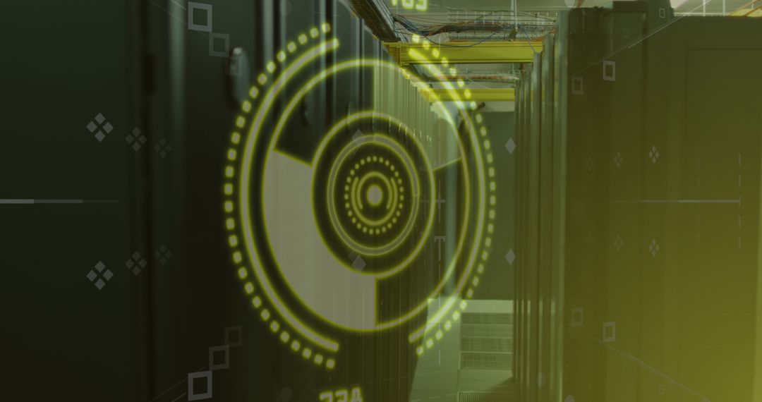 Digital Interface with Target Overlay in Server Room