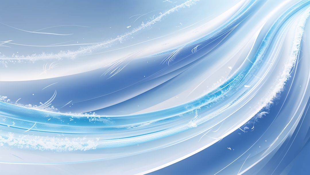 Elegant Flowing Blue and White Abstract with Sparkling Motion