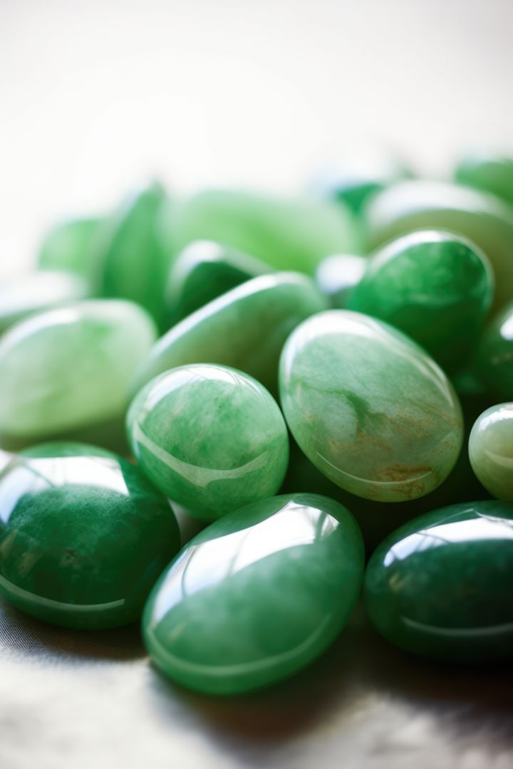 Collection of Polished Green Jade Gemstones - Free Images, Stock Photos and Pictures on Pikwizard.com