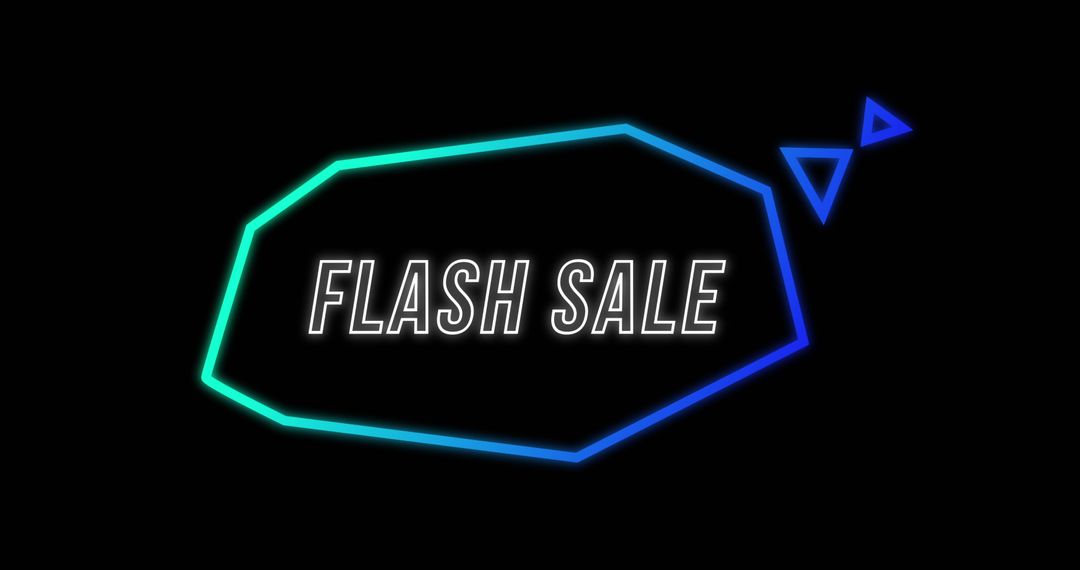 Neon Eighties Retro Style Flash Sale Banner - Free Images, Stock Photos and Pictures on Pikwizard.com