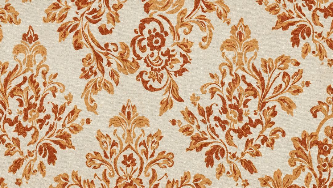 Elegant Damask Floral Pattern with Ornate Baroque Design
