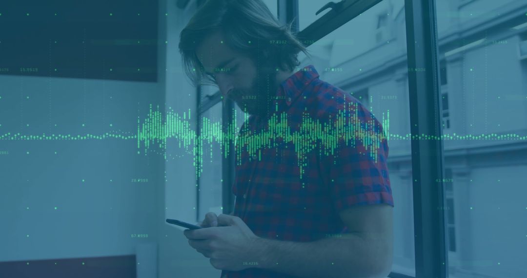 Businessman Analyzing Finance Data with Smartphone