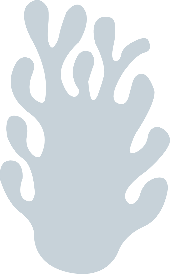 Minimalist Abstract Organic Shape with Transparent Background