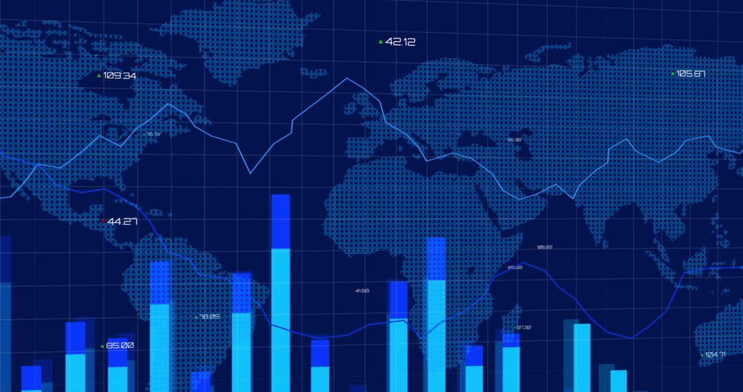 Global Data Processing with Digital Maps and Graphs - Free Images, Stock Photos and Pictures on Pikwizard.com