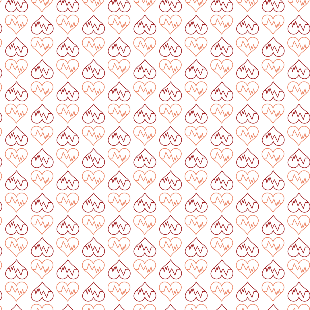 Transparent Pattern of Pink and Red Hearts Celebrating Love
