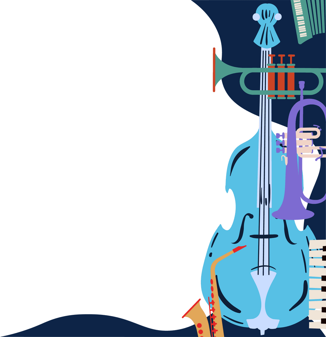 Musical Instruments in Harmony Transparent Background