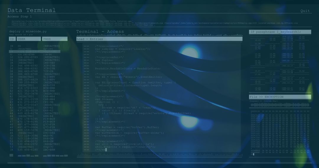 Futuristic digital interface with dynamic data processing