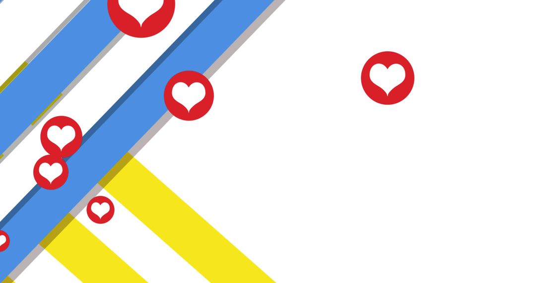 Hearts and Stripes Overlaying Ukrainian Theme Representing Global Support