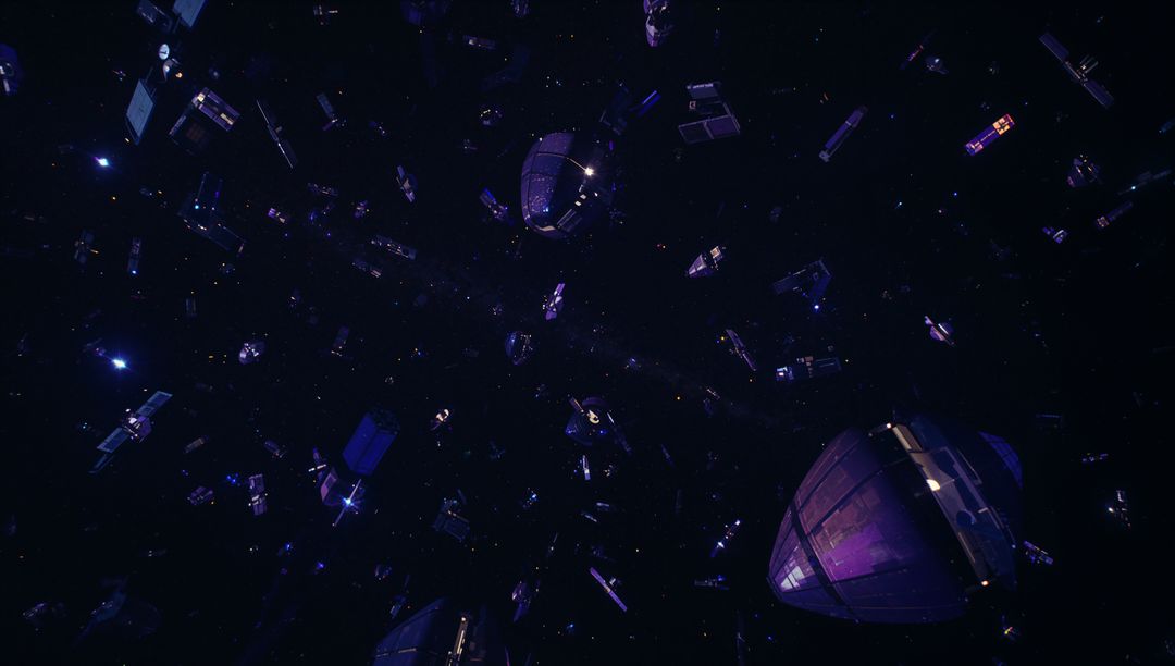 Floating Cluster of Defunct Satellites and Space Debris in Orbit