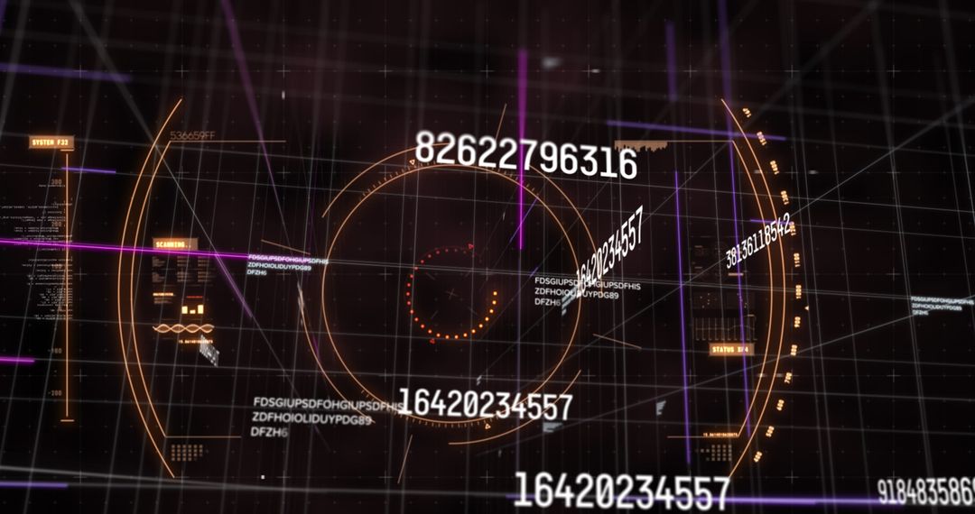 Abstract Digital Interface with Data and COVID-19 Analysis