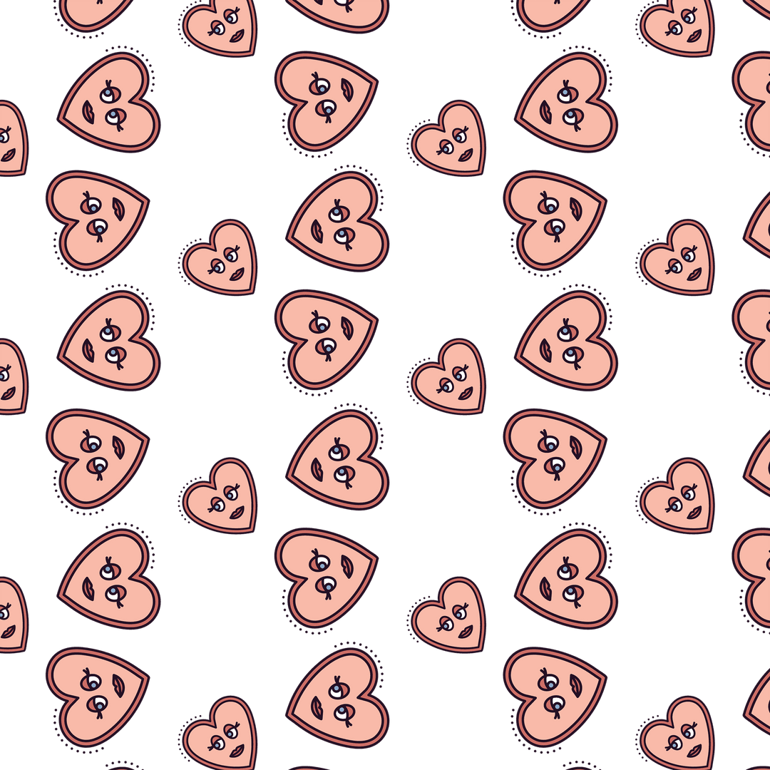 Transparent Background Red Hearts Vector for Love and Valentines Patterns