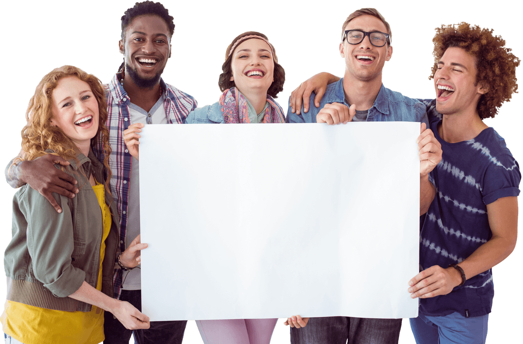 Diverse Group Holding Large Transparent Poster