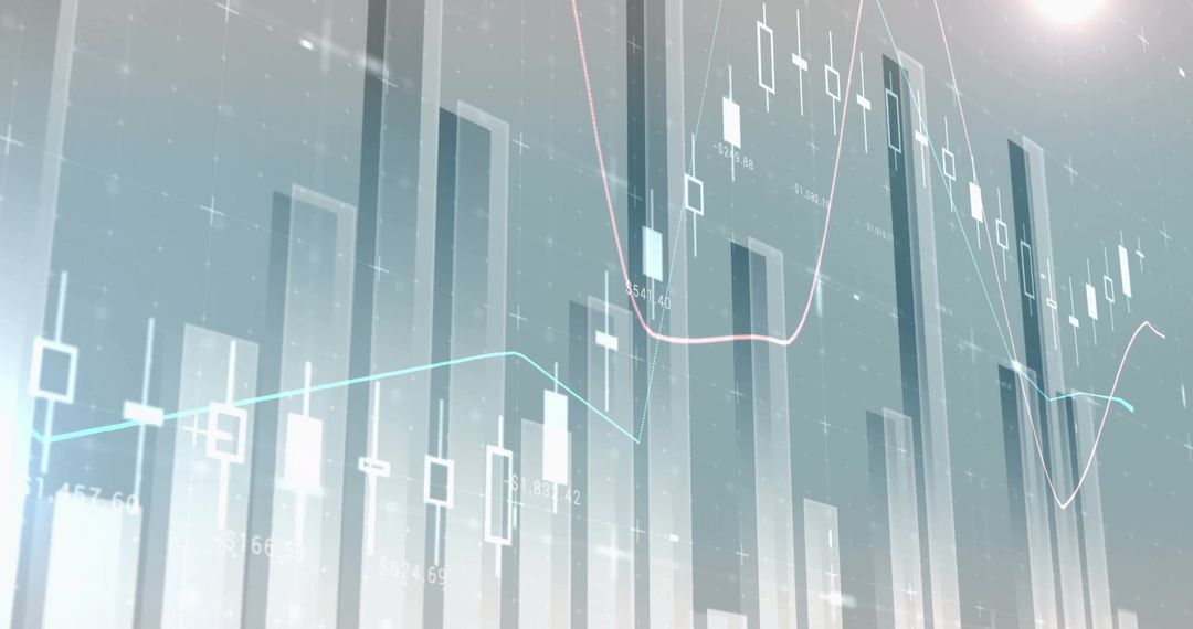 Abstract Financial Chart Analysis Data Visualization