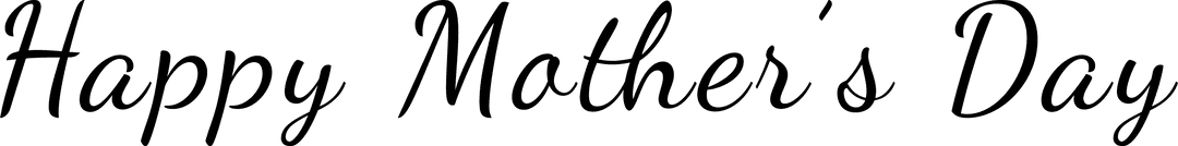 Mother's Day Text Creative Transparent Vector