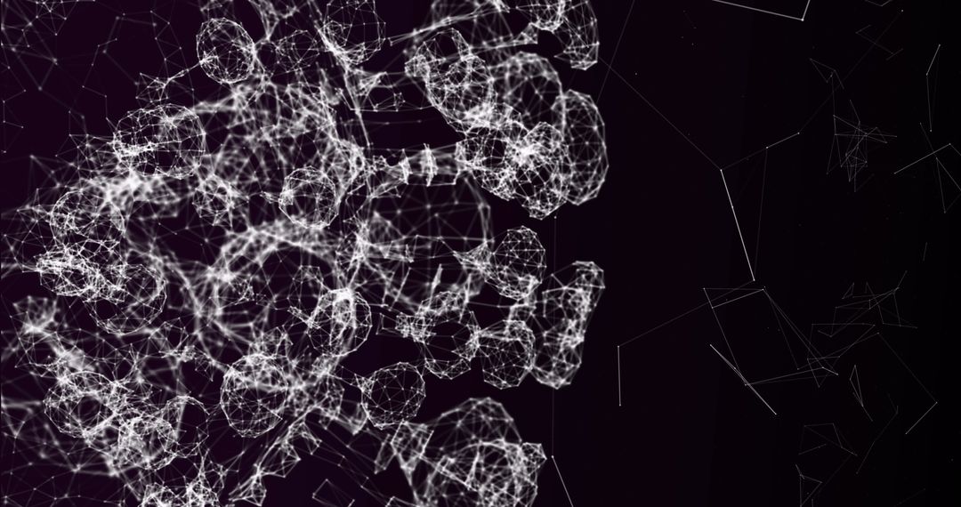 Digital Network Mesh on Dark Background